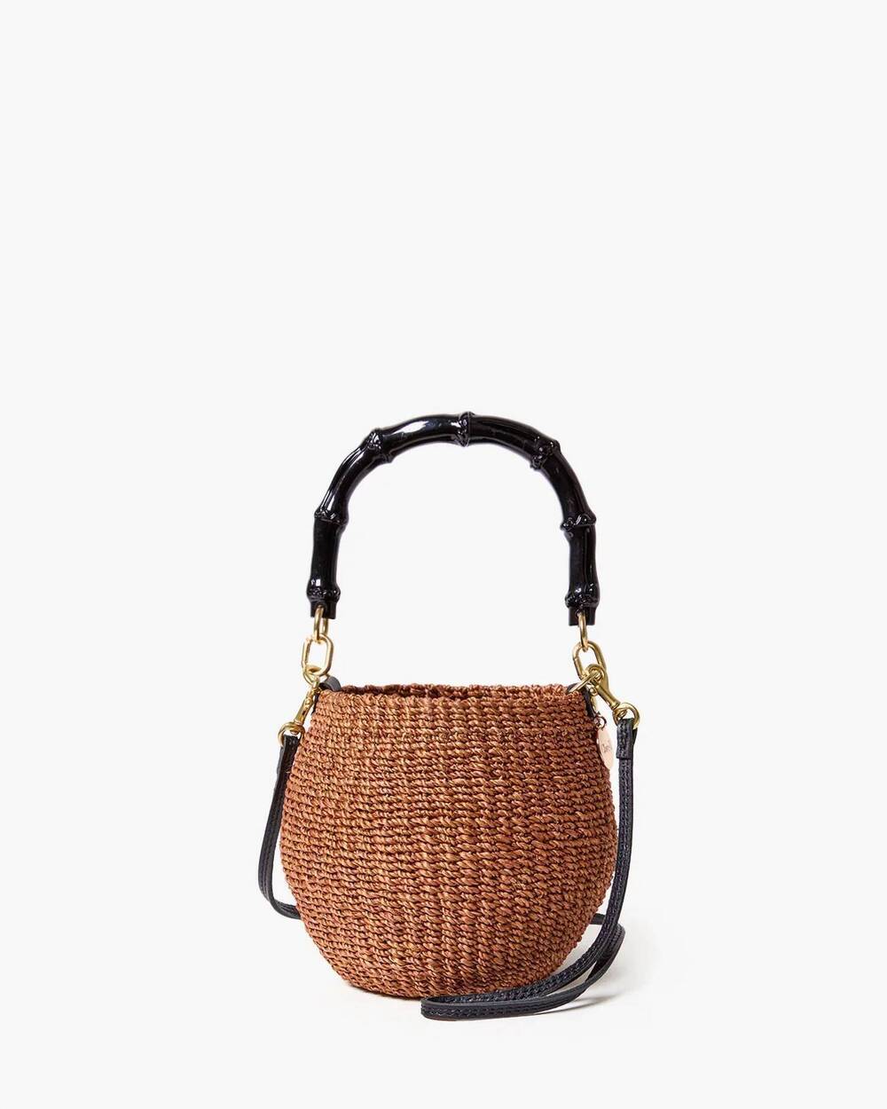 NEW CLARE V. petit pot de miel crossbody bag with bamboo handle in dulche de lec